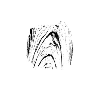 Beyaz arka planda siyah grunge fırça darbeleri. Soyut yazdırma