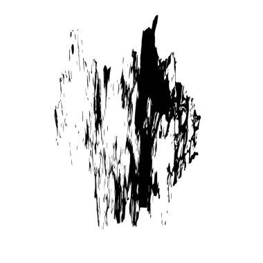 Beyaz arkaplanda soyut siyah leke, vektör illüstrasyonu