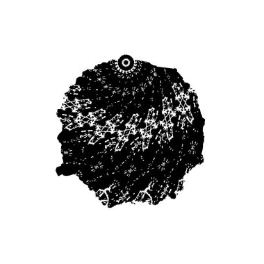 Beyaz arka planda siyah grunge fırça darbeleri. Soyut yazdırma