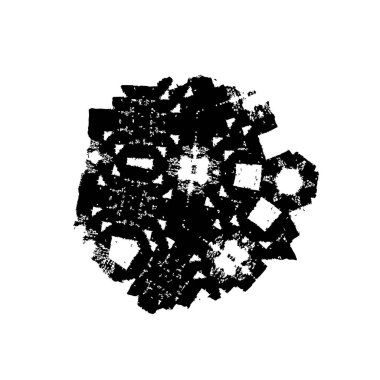 Beyaz arka planda siyah grunge fırça darbeleri. Soyut yazdırma