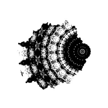 Beyaz arka planda siyah grunge fırça darbeleri. Soyut yazdırma