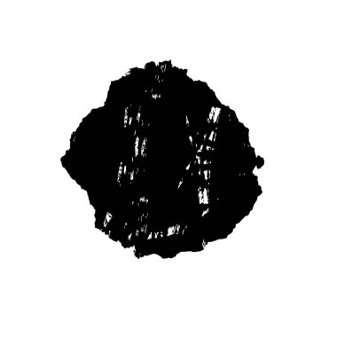 Beyaz arka planda siyah grunge fırça darbeleri. Soyut yazdırma