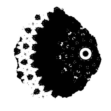 soyut tek renkli geometrik dekoratif çizim