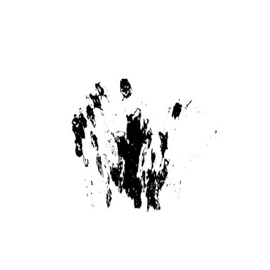 Beyaz arka planda soyut siyah mürekkep lekesi. vektör illüstrasyonu