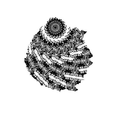 soyut tek renkli geometrik dekoratif çizim
