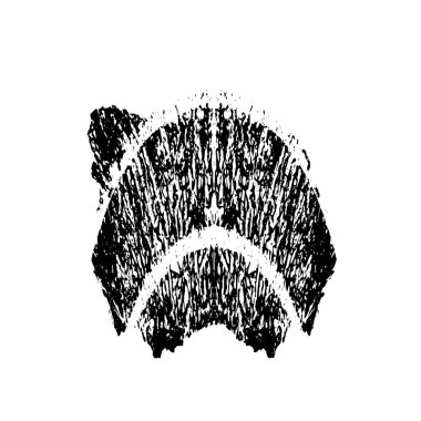 Beyaz arka planda soyut siyah mürekkep lekesi. vektör illüstrasyonu