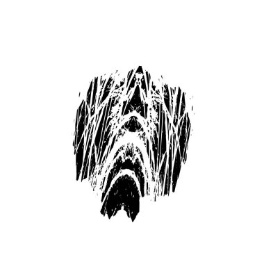siyah mürekkep fırçası lekesi, vektör çizimi