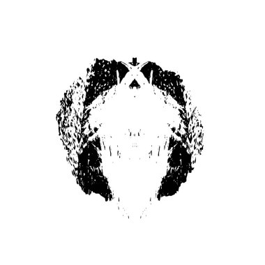 siyah mürekkep fırçası lekesi, vektör çizimi