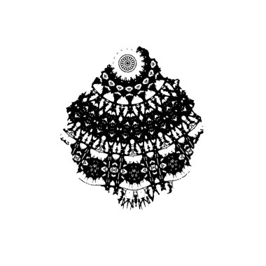 soyut tek renkli geometrik dekoratif çizim