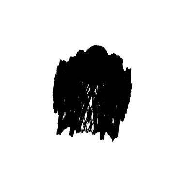 siyah mürekkep fırçası lekesi, vektör çizimi