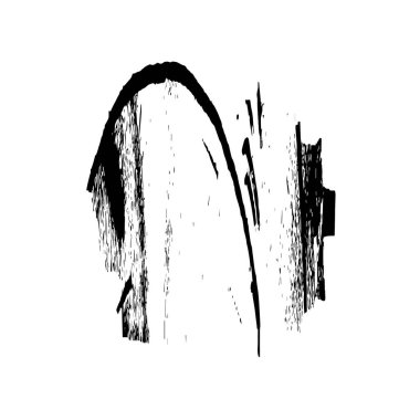 siyah mürekkep fırçası lekesi, vektör çizimi