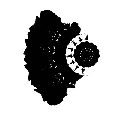 soyut tek renkli geometrik dekoratif çizim