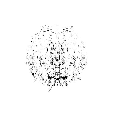 Beyaz arka planda soyut siyah mürekkep lekesi. vektör illüstrasyonu