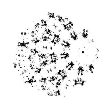 Yuvarlak kabile süsü, vektör illüstrasyon tasarımı