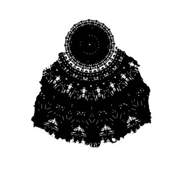 Yuvarlak kabile süsü, vektör illüstrasyon tasarımı