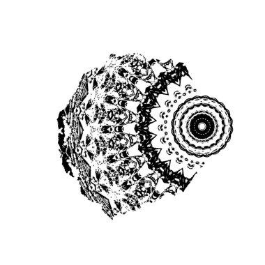 soyut tek renkli geometrik dekoratif çizim