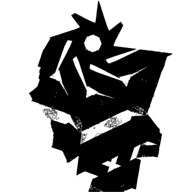 soyut siyah ve beyaz geometrik süsleme çizimi