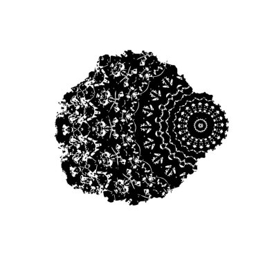 soyut siyah ve beyaz geometrik süsleme çizimi