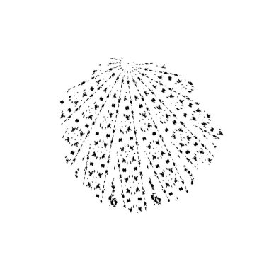 soyut siyah ve beyaz geometrik süsleme çizimi