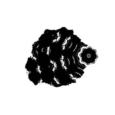 soyut siyah ve beyaz geometrik süsleme çizimi