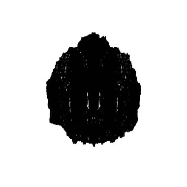 Beyaz arka planda soyut siyah mürekkep lekesi. vektör illüstrasyonu