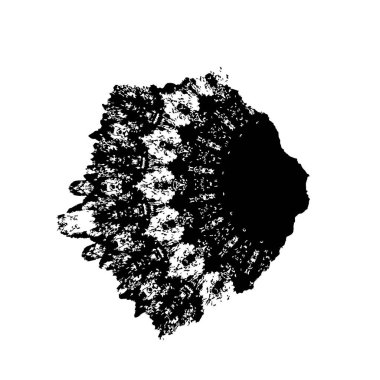 soyut siyah ve beyaz geometrik dekoratif çizim