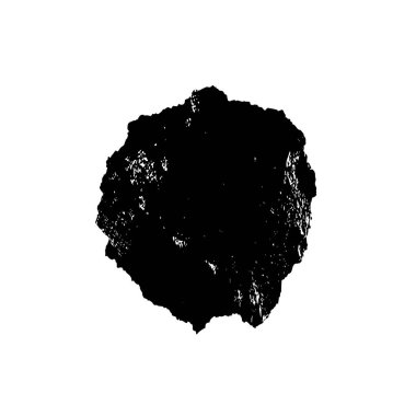 Beyaz arka planda soyut siyah mürekkep lekesi. vektör illüstrasyonu