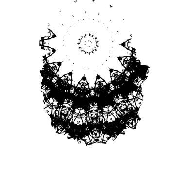 soyut siyah ve beyaz geometrik dekoratif çizim