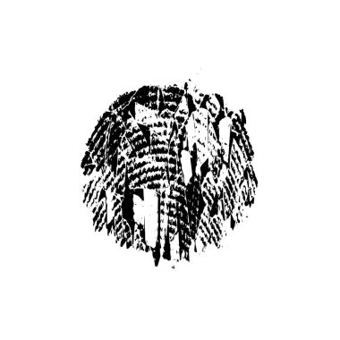 Beyaz arka planda soyut siyah mürekkep lekesi. vektör illüstrasyonu