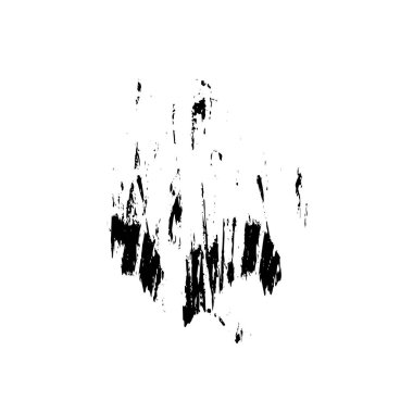 Soyut siyah mürekkep lekesi. Beyaz arka planda elle boyanmış bir element. vektör illüstrasyonu