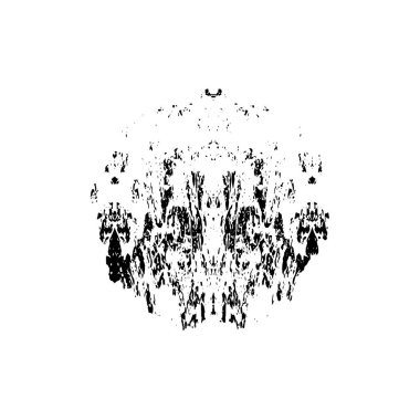 Soyut siyah mürekkep lekesi. Beyaz arka planda elle boyanmış bir element. vektör illüstrasyonu