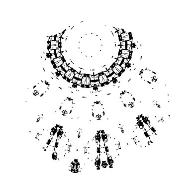 Soyut grunge arkaplanı. Monokrom dokusu. Siyah ve beyaz desenli arkaplan