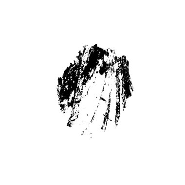 Soyut siyah mürekkep lekesi. Beyaz arka planda elle boyanmış bir element. vektör illüstrasyonu