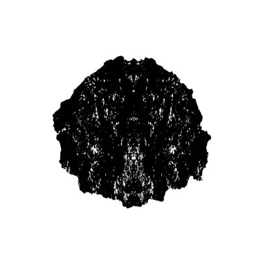 Soyut siyah mürekkep lekesi. Beyaz arka planda elle boyanmış bir element. vektör illüstrasyonu