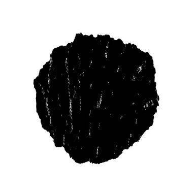 Soyut siyah mürekkep lekesi. Beyaz arka planda elle boyanmış bir element. vektör illüstrasyonu