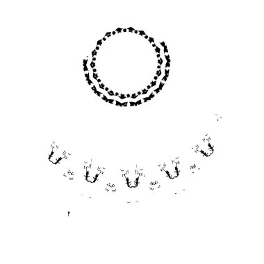 soyut siyah ve beyaz geometrik dekoratif çizim