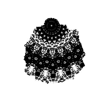 soyut siyah ve beyaz geometrik dekoratif çizim