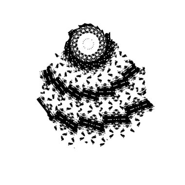 soyut siyah ve beyaz geometrik dekoratif çizim