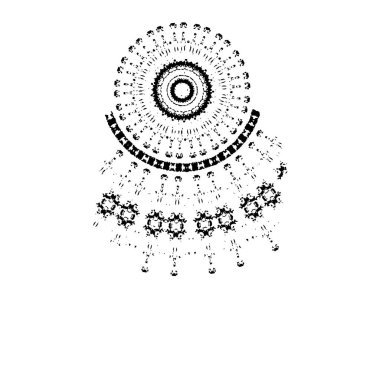 soyut siyah ve beyaz geometrik dekoratif çizim