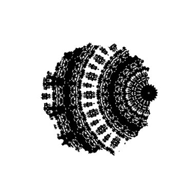 soyut siyah ve beyaz geometrik dekoratif çizim