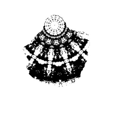 soyut siyah ve beyaz geometrik dekoratif çizim