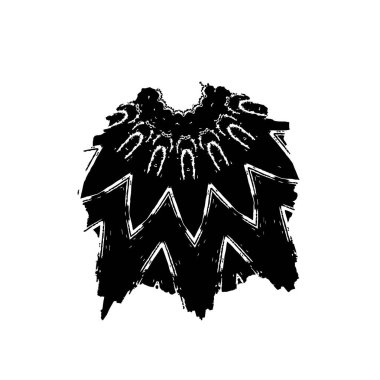 siyah beyaz geometrik dekoratif çizim