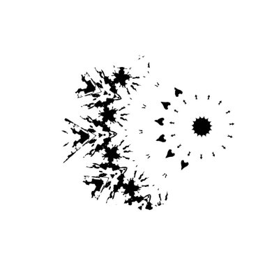 siyah beyaz geometrik dekoratif çizim