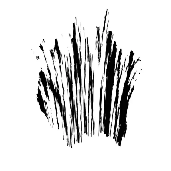 Black Grunge Brush Strokes White Background Abstract Print — Stock Vector