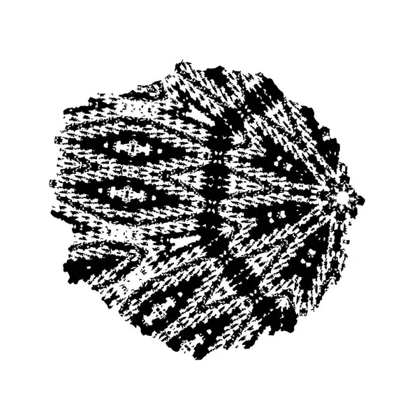 Abstract Black White Geometric Decorative Splash Drawing — Stock Vector