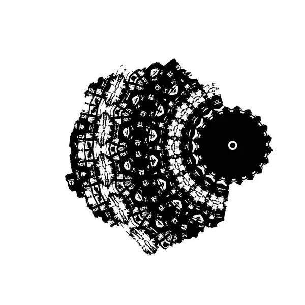 Abstracto Blanco Negro Geométrico Decorativo Salpicadura Dibujo — Vector de stock
