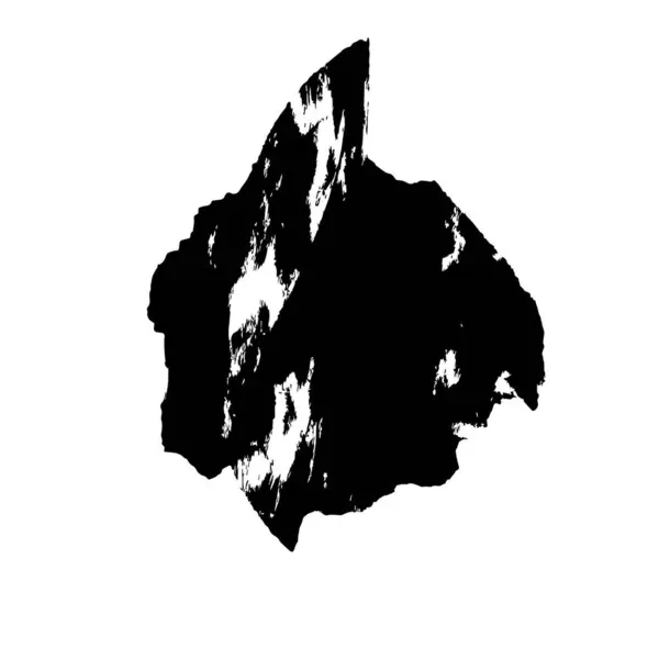 Černá Grunge Inkoust Tahy Štětcem Bílém Pozadí — Stockový vektor