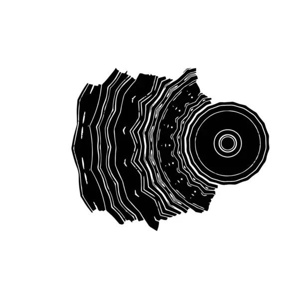 Abstract Zwart Wit Geometrische Decoratieve Tekening — Stockvector