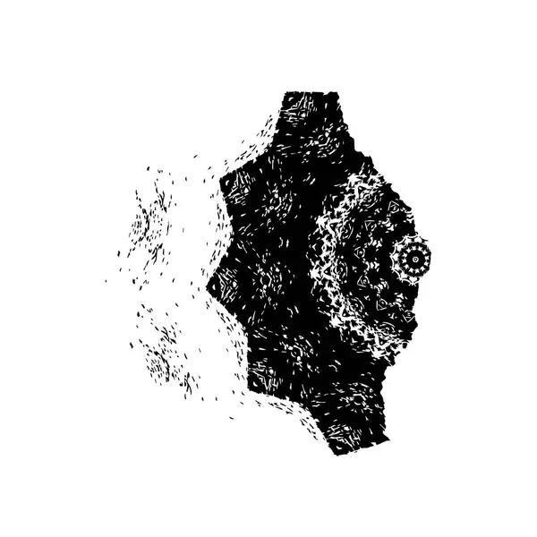 Abstrakte Geometrische Schwarz Weiß Dekoration — Stockvektor