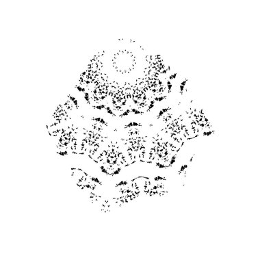 siyah beyaz geometrik dekoratif çizim